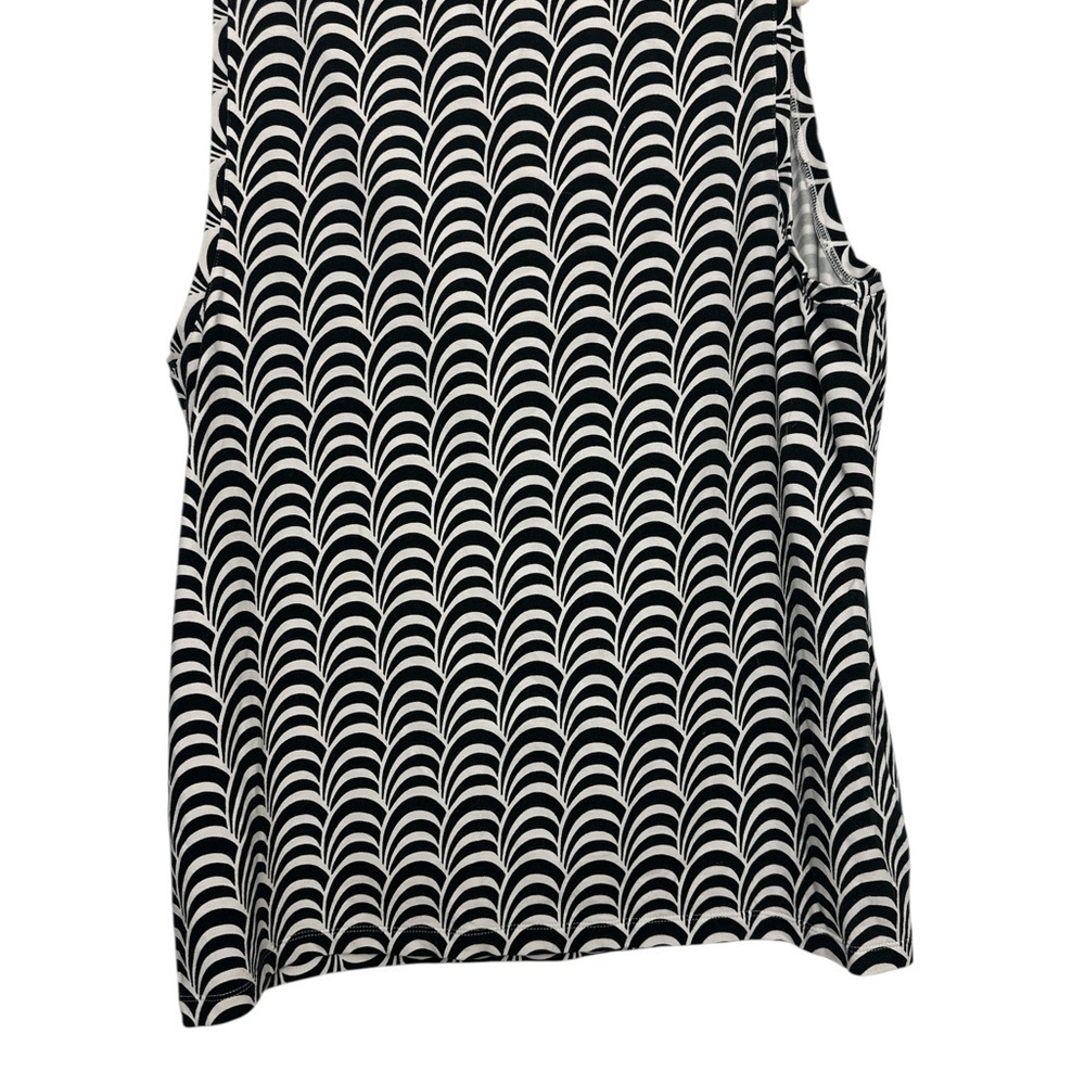 Talbots Black & White Geometric Tank – Size XL - Picture 4 of 5